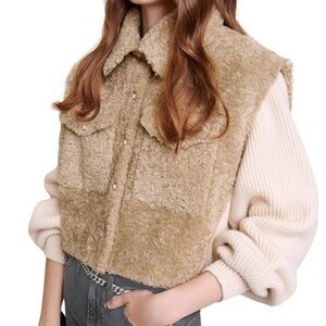 Maje faux shearling jacket